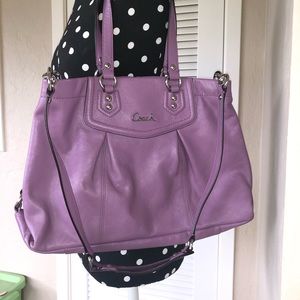 Coach NWOT purple cross body / shoulder bag tote